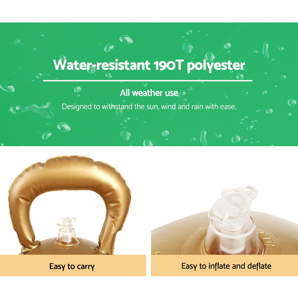 Jingle Jollys Christmas Inflatable Ball Bauble 60cm Outdoor Decoration Green 5