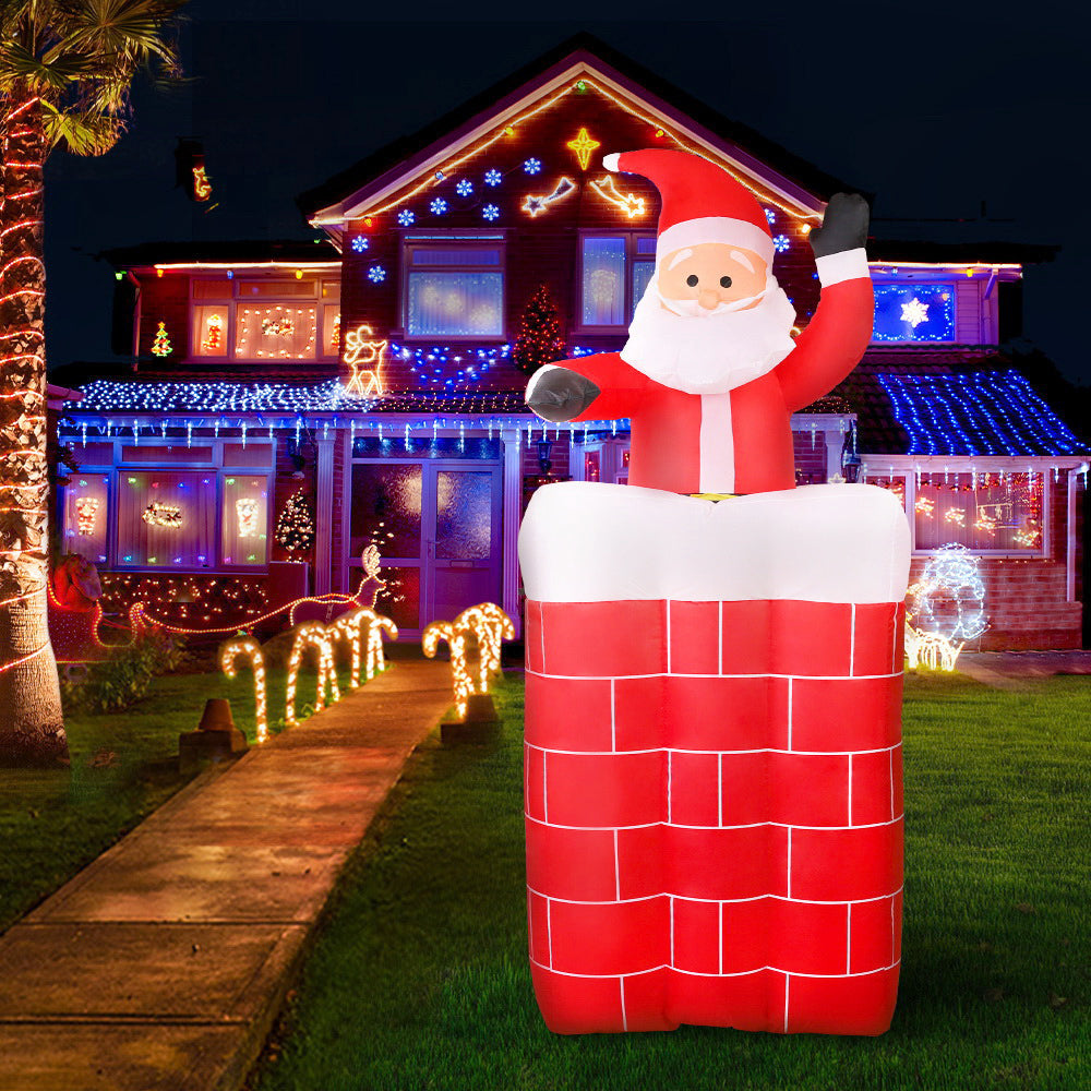 Jingle Jollys Christmas Inflatable Santa Pop Up 1.8M Illuminated Decorations 8