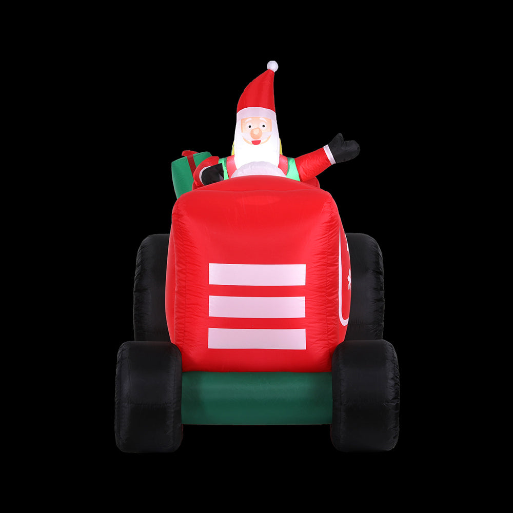 Jingle Jollys Christmas Inflatable Santa Truck 2.6M Length LED Decorations Illuminated 3