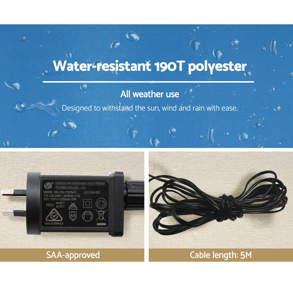 Jingle Jollys Christmas Inflatable Santa 1.6M Illuminated Decorations 6