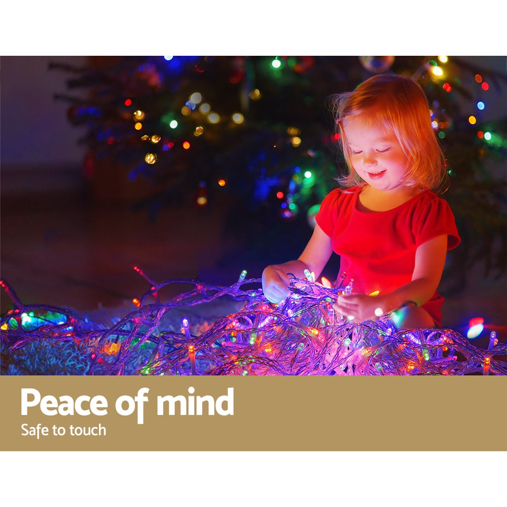 20M Christmas Lights Icicle Light 800 LED Multi-coloured Jingle Jollys 5