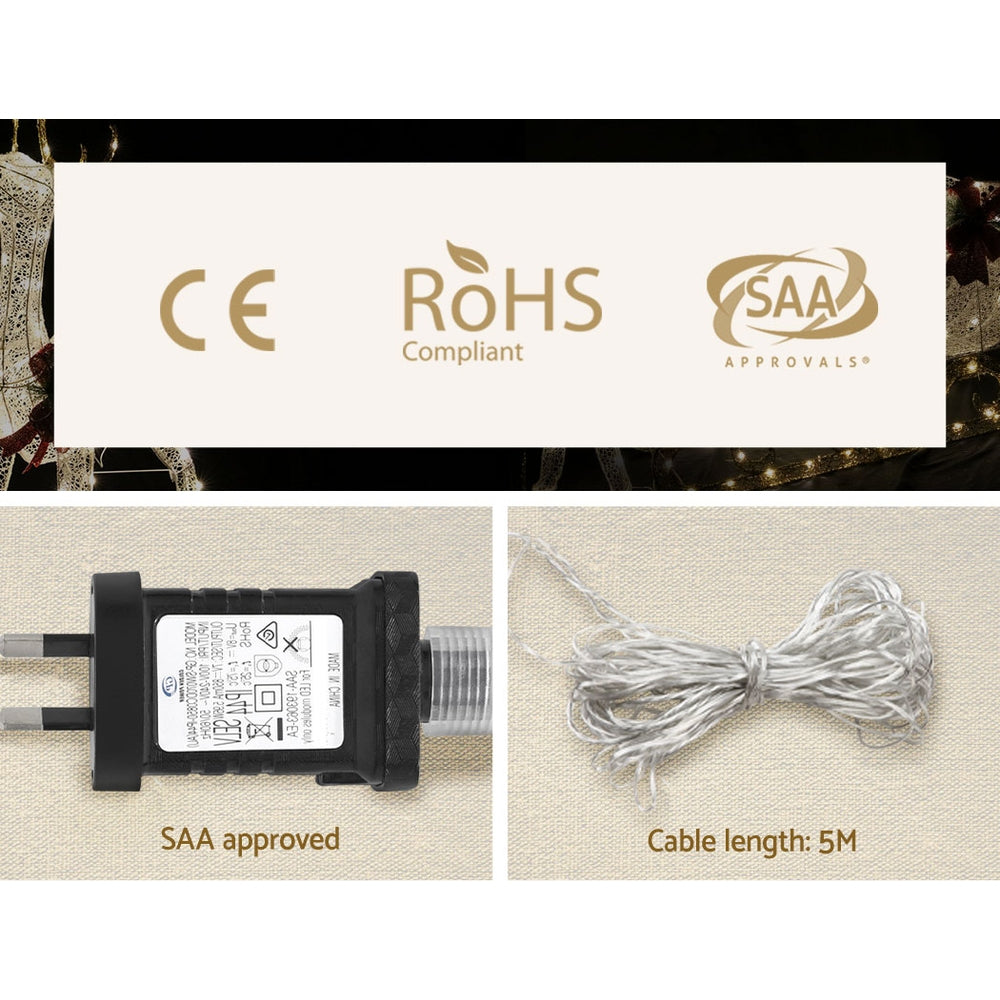 12M Christmas Lights Icicle Light 960 LED Falling Metor Jingle Jollys 5