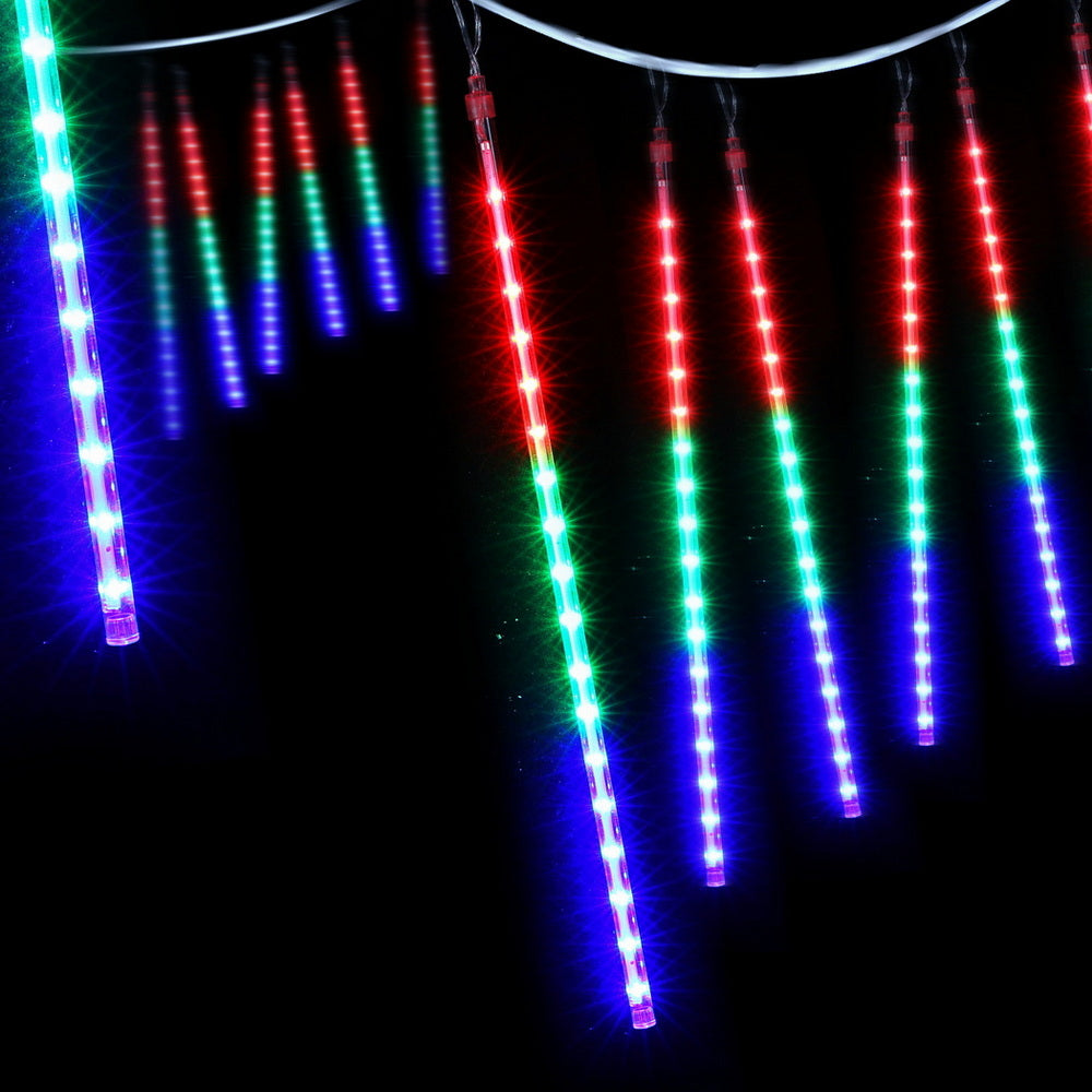 Jingle Jollys 7M Christmas Lights Shower Light 288 LED Icicle Falling Metor 3
