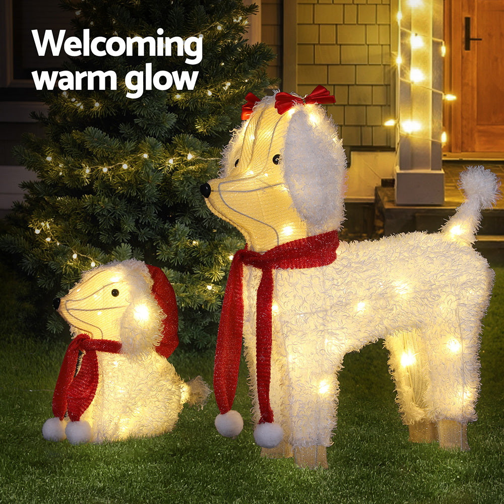 Jingle Jollys Christmas Lights 60 LED Fairy Light 2pcs Dog Decorations Set 5