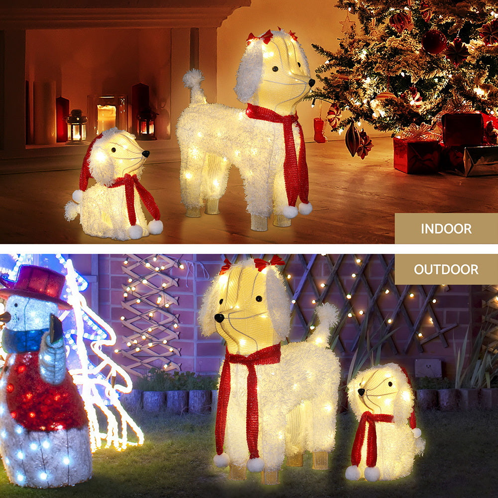 Jingle Jollys Christmas Lights 60 LED Fairy Light 2pcs Dog Decorations Set 6
