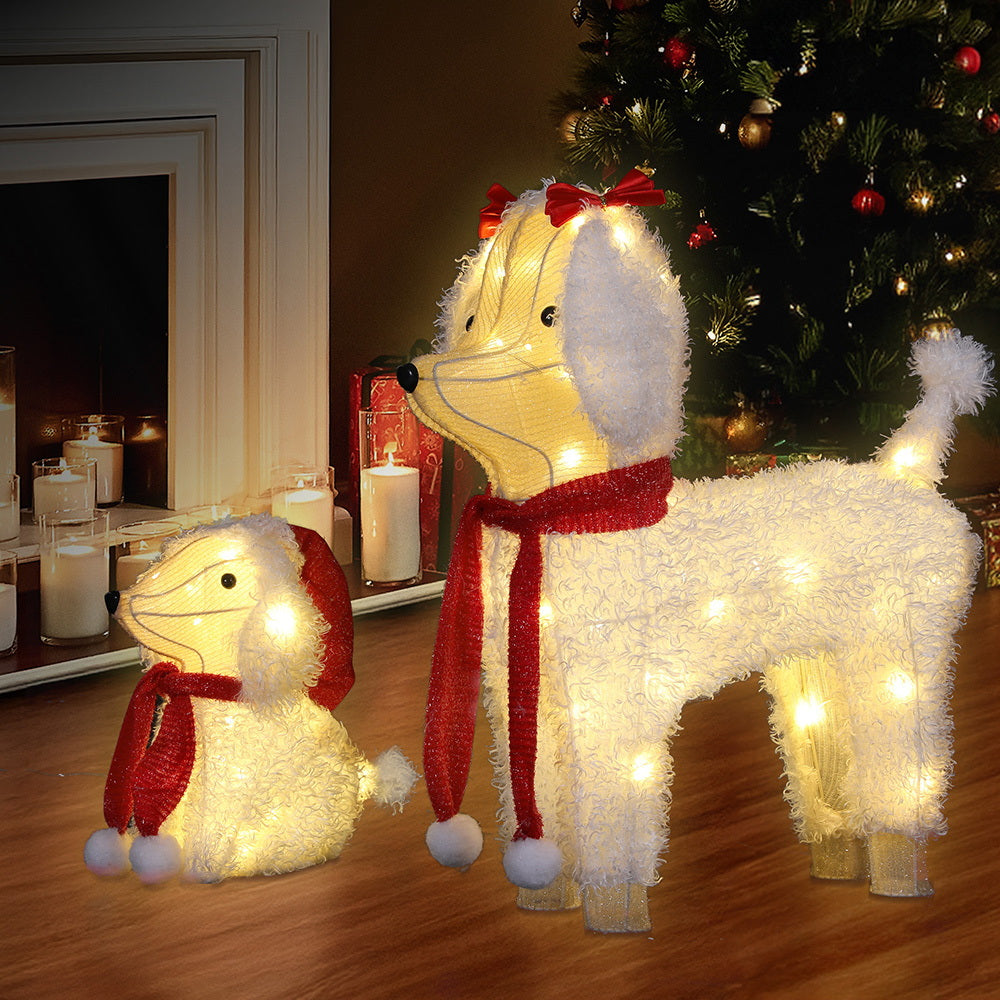 Jingle Jollys Christmas Lights 60 LED Fairy Light 2pcs Dog Decorations Set 7