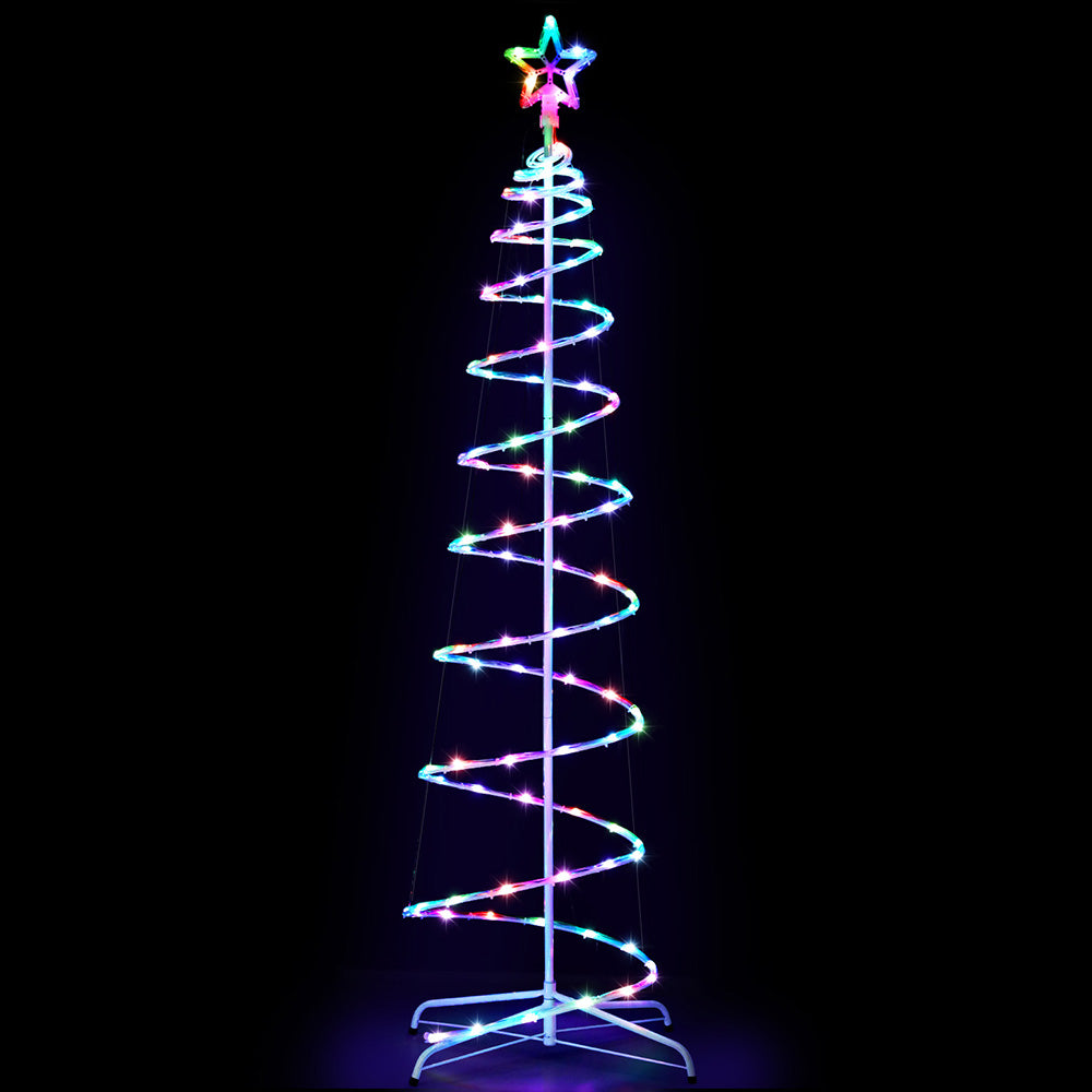 Jingle Jollys Christmas Tree 1.8m 100 RGB LED Rope Lights Xmas Trees Decoration 3