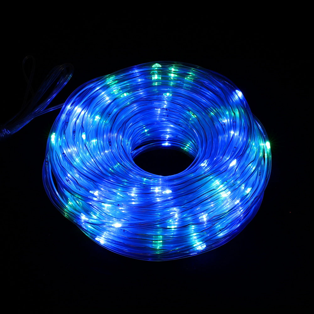 Jingle Jollys 30M Christmas Lights String Rope Light Decoration 300 LED Colorful 3