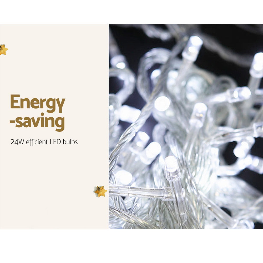 100M Christmas Lights String Fairy Light 500 LED Cool White Jingle Jollys 3