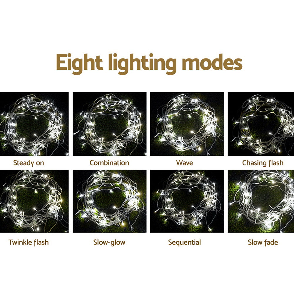 100M Christmas Lights String Fairy Light 500 LED Cool White Jingle Jollys 4