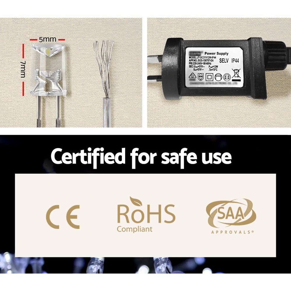 100M Christmas Lights String Fairy Light 500 LED Cool White Jingle Jollys 5