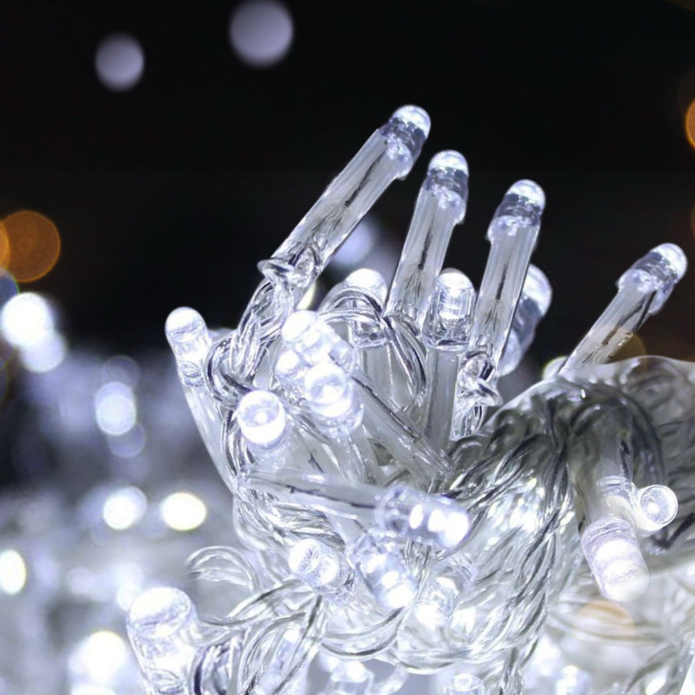 100M Christmas Lights String Fairy Light 500 LED Cool White Jingle Jollys 8