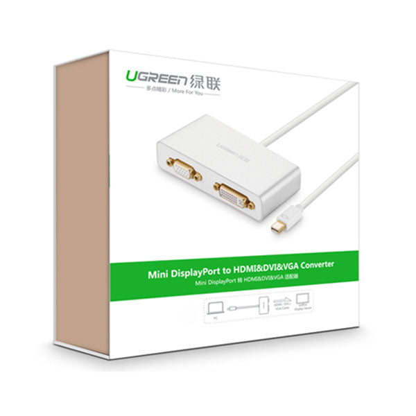 UGREEN 3-in-1 Mini DisplayPort to HDMI&VGA&DVI converter - white (10438) 3