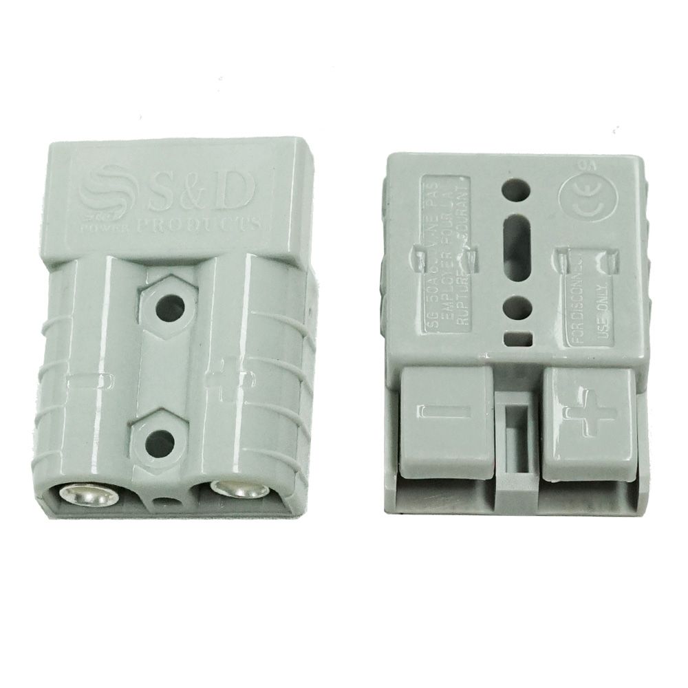 10x Anderson Style Plug connector 50AMP Caravan Trailer Solar 6AWG GREY 3
