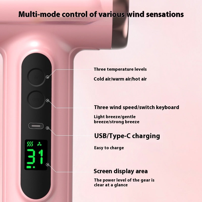 Intelligent Constant Temperature The Third Gear Wind Speed Temperature Adjustable Wireless Hair Dryer 5