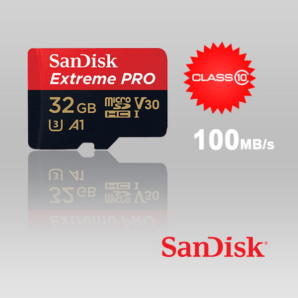 SANDISK SDSQXCG-032G-GN6MA 32GB MICRO SDHC EXTREME PRO 4K , A1 V30, UHS-I/ U3, 100MB/s 7
