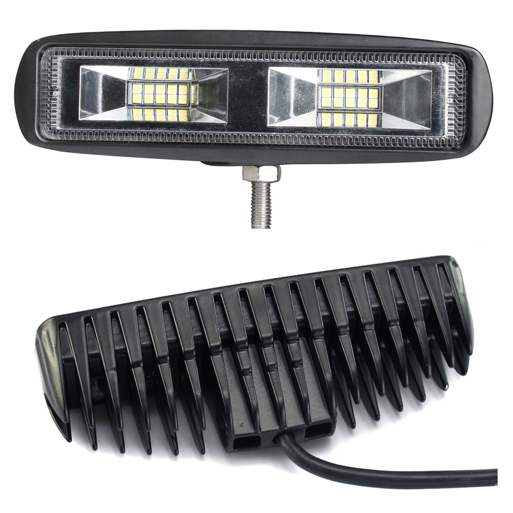 Pair 6inch 20w LED Work Driving Light Bar Ultra Flood Beam Lamp Reverse Offroad 3