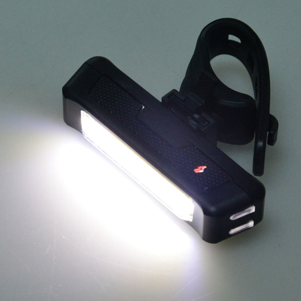 Set USB Rechargeable LED Bike Front Light headlight lamp Bar rear Tail Wide Beam 3