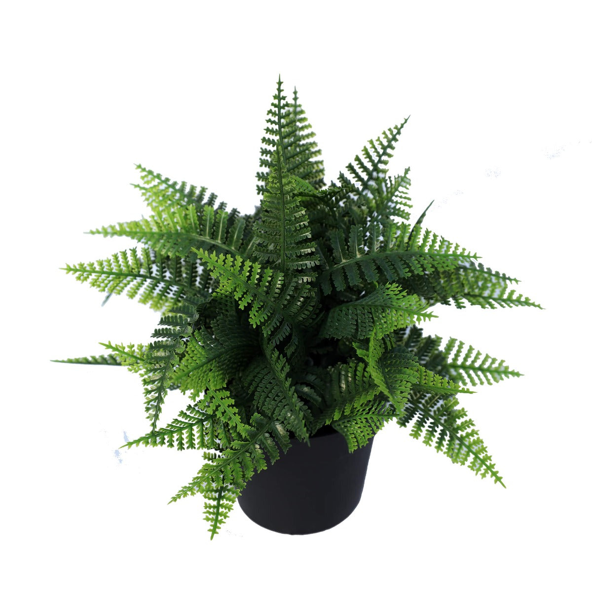 Small Potted Artificial Persa Boston Fern Plant UV Resistant 20cm 3