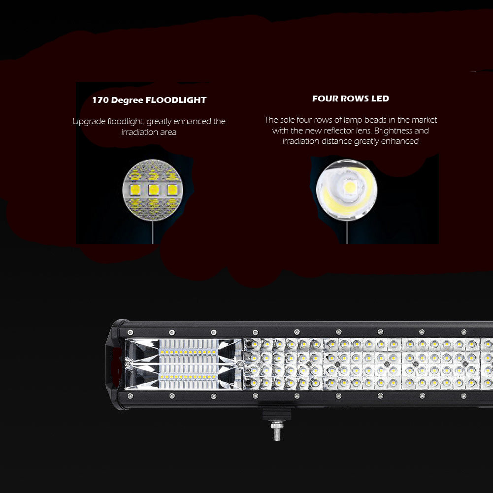 28 inch Philips LED Light Bar Quad Row Combo Beam 4x4 Work Driving Lamp 4wd 4