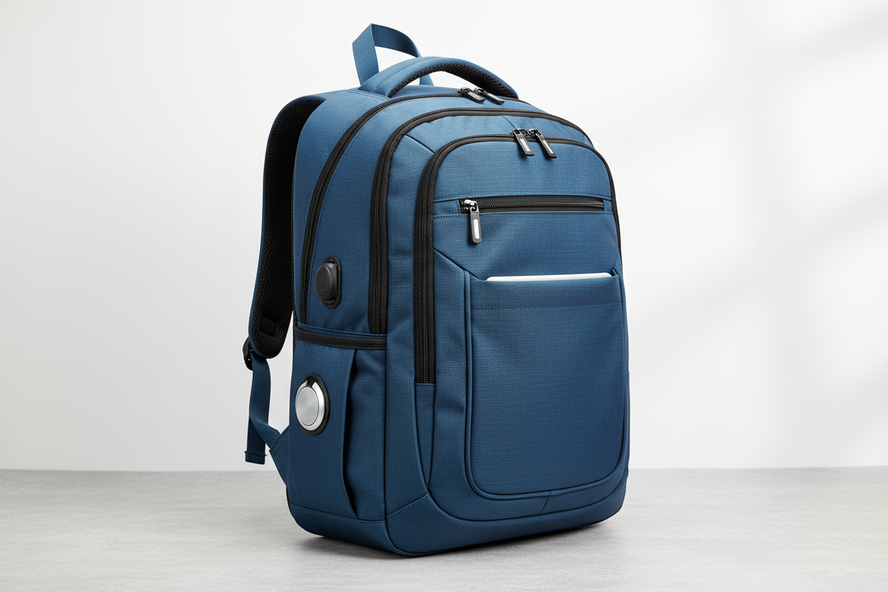 Versatile Student Backpack with Usb Port - College Style - Blue