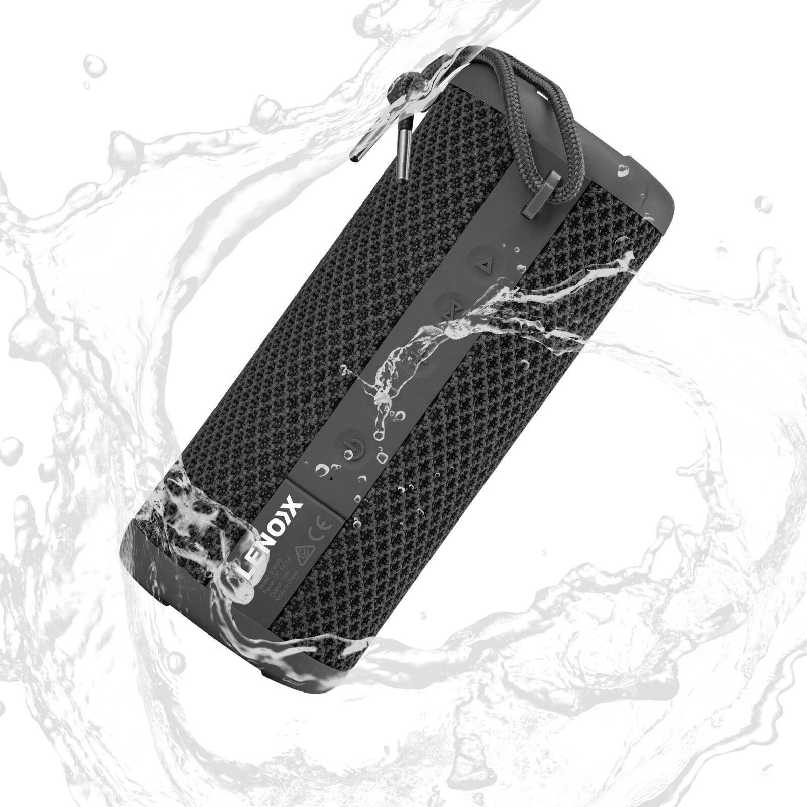 IPX7 Waterproof & Portable Bluetooth Speaker (Black) 10W, 360 Audio 3